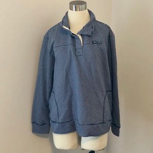 Michigan Blue & White Stripe Sweatshirt